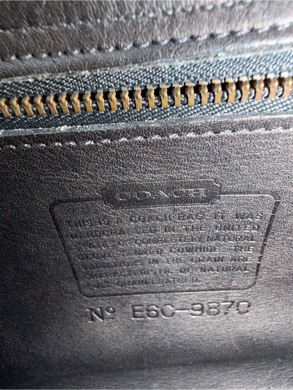 Vintage Coach Court Bag - Black Leather Top-Handle Satchel with Gold Turn-Lock - Picture 7 of 9